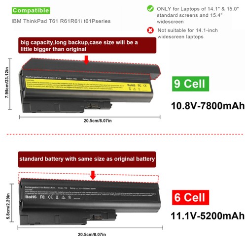 7800mah t60 42t4504 akku für - 7800mah,